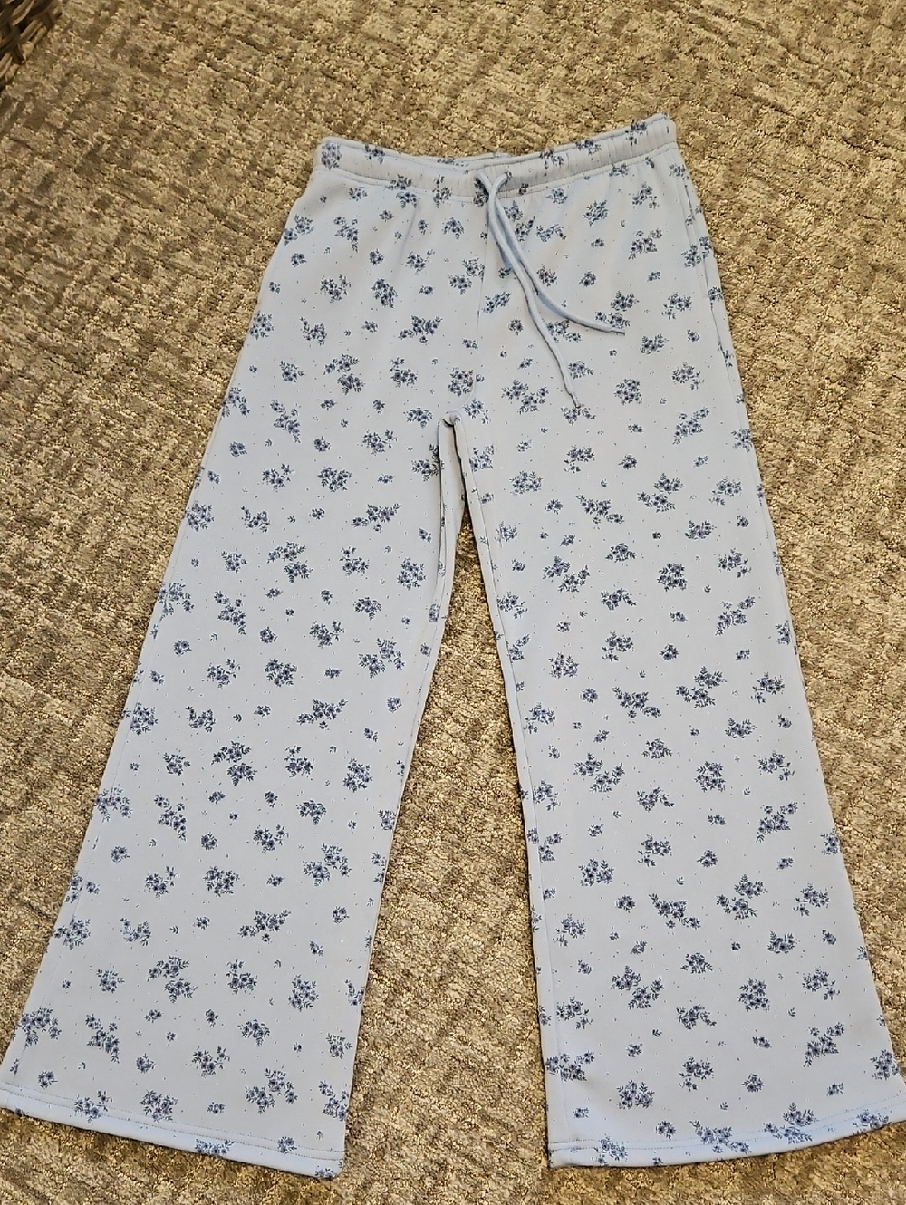 Mighty Fine Light Blue Floral Lounge Pants